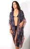 3/4 Long Open Front Silk Kaftan