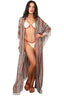 Long Open Front Silk Kaftan - Nola