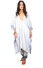 3/4 Long Silk V-Neck Kaftan