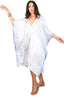 3/4 Long Silk V-Neck Kaftan