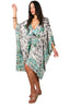 V-Neck Silk Cover Up Kaftan