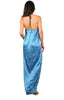 Long Tie Dye Silk Vacation Dress - Blue