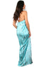 Long Tie Dye Silk Vacation Dress - Turq