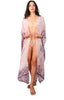 3/4 Long Open Front Silk Batik Kaftan