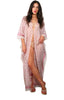 Floor Long Open Front Silk Kaftan