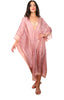 3/4 Long Silk V-Neck Kaftan