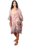 Mid Length Silk V-Neck Kaftan