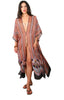 3/4 Long Open Front Silk Kaftan