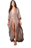 Floor Long Open Front Silk Kaftan