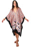 3/4 Long Silk V-Neck Kaftan