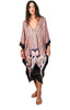 3/4 Long Silk V-Neck Kaftan