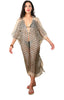 3/4 Long Open Front Silk Kaftan