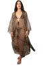 Open Front Side Drape Kaftan