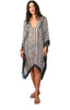 Mid Length Silk V-Neck Kaftan