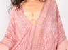 3/4 Long Silk V-Neck Kaftan